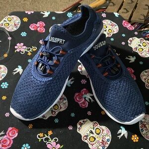 DOUSSPRT Men’s Navy Mesh Water Shoes Sneakers | Size 11.5 (EU 45) | New